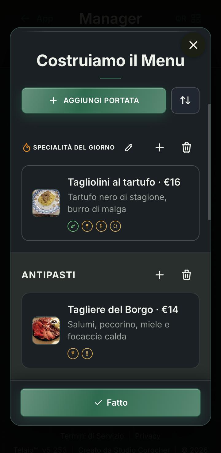 I tuoi menù